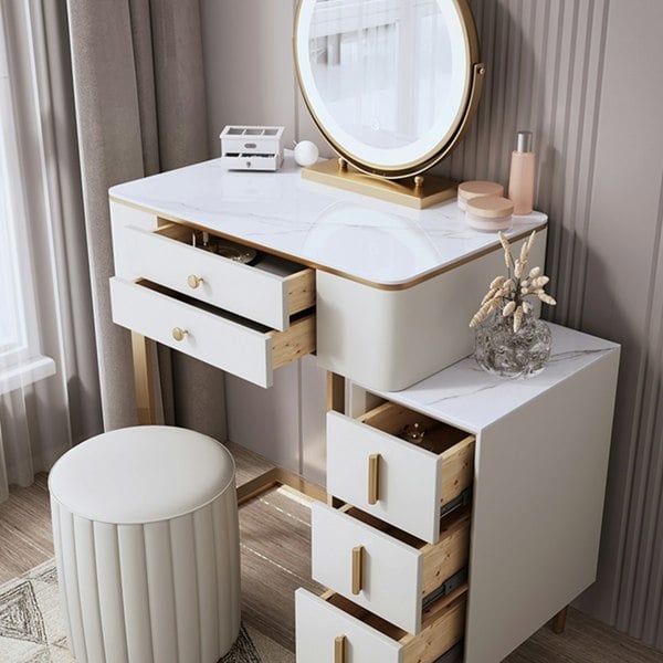 Lakin Dressing Table, White-Weilai Concept-Weilai Concept