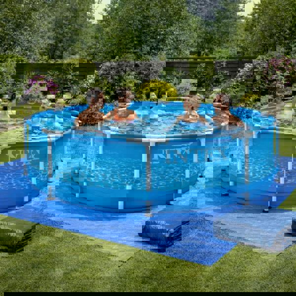 Intex Beachside Frame Pool  305 x 76 cm With Pool Cover and Mat