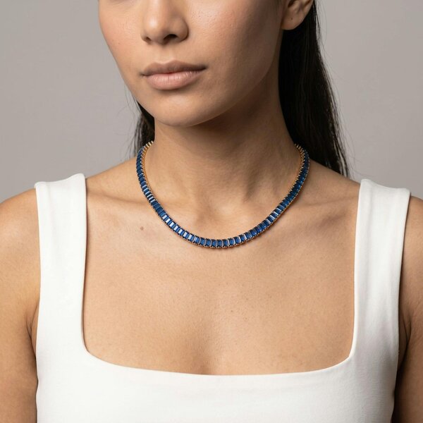 Uchi & Soto Hanabi Blue Stone Necklace