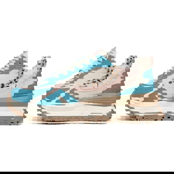 Blowfish Malibu Leo - Women's Pink Blue Retro Lace-Up Sneakers