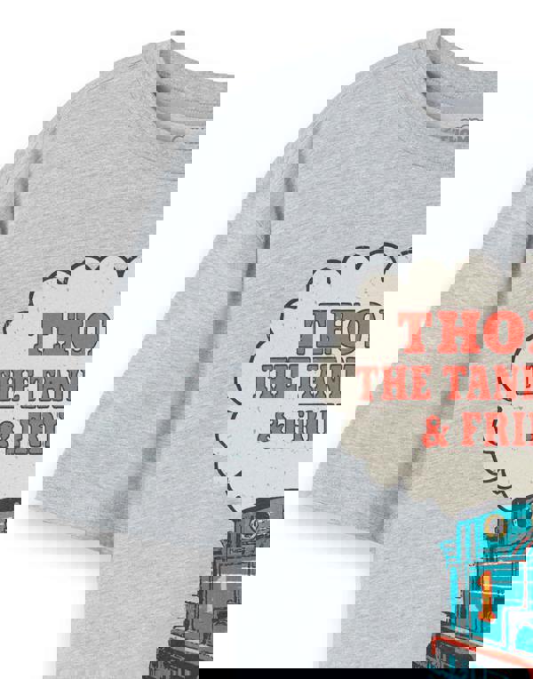 Thomas and Friends Mens Grey Vintage Train Short Sleeved T-Shirt