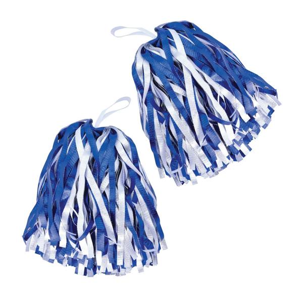 Bristol Novelty Pom Poms (Pair) - Blue/White - 