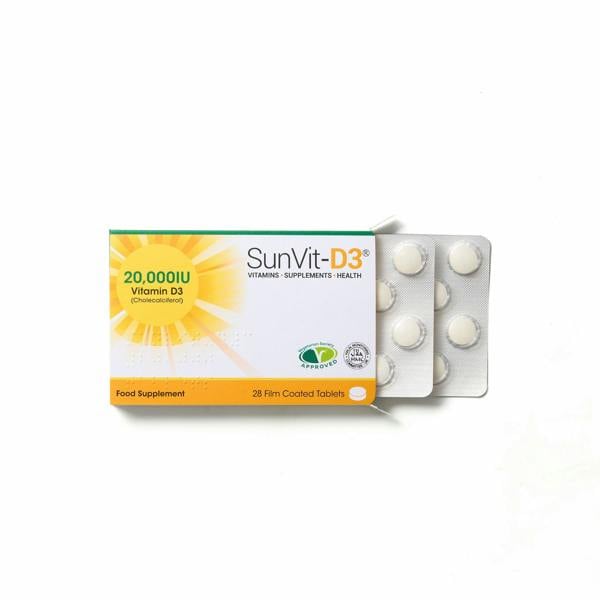 20,000IU (500µg) 28, High Strength Weekly Vitamin D3 Tablets For Adults