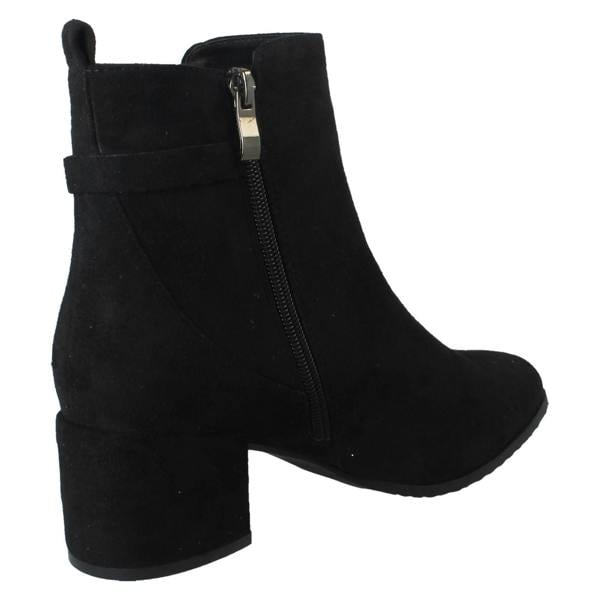 Spot On Ladies Spot On Wide Fit Zip Up Ankle Boots F51253