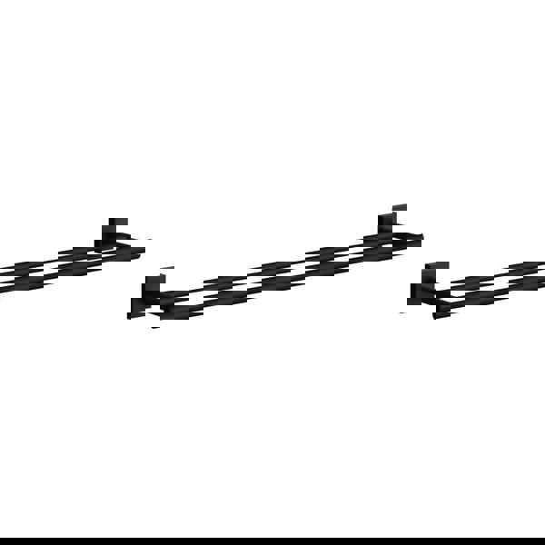 Matt black double towel rail