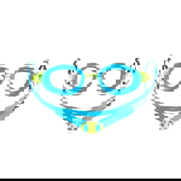 Zoggs Junior Predator Goggle with blue and green lenses and adjustable straps