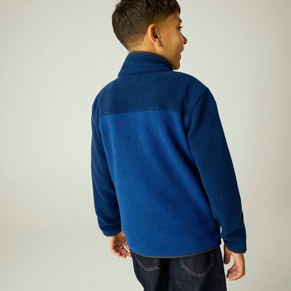 Regatta Kids Frankie Colour Block Fleece Jacket - Aviator Blue/Olympian Blue