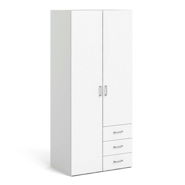 Wyld Haus Munich White Wooden 2 Doors 3 Drawers 4 Shelves