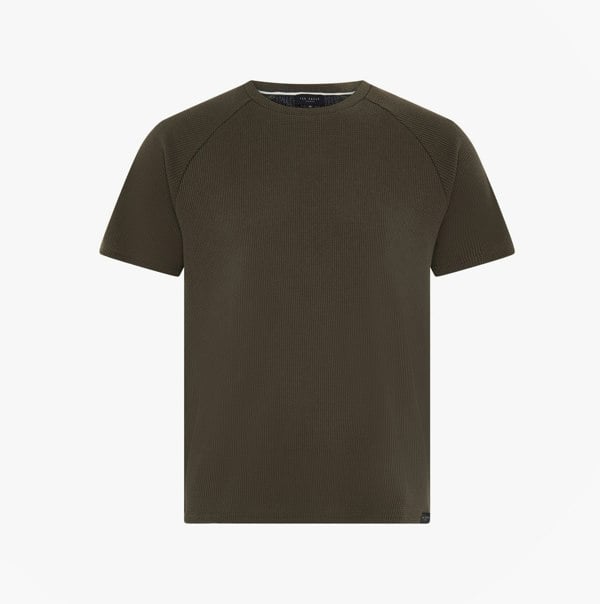 Ted Baker Ted Baker WAFFLE T SHIRT AND SHORT SET Mens Loungewear Khaki