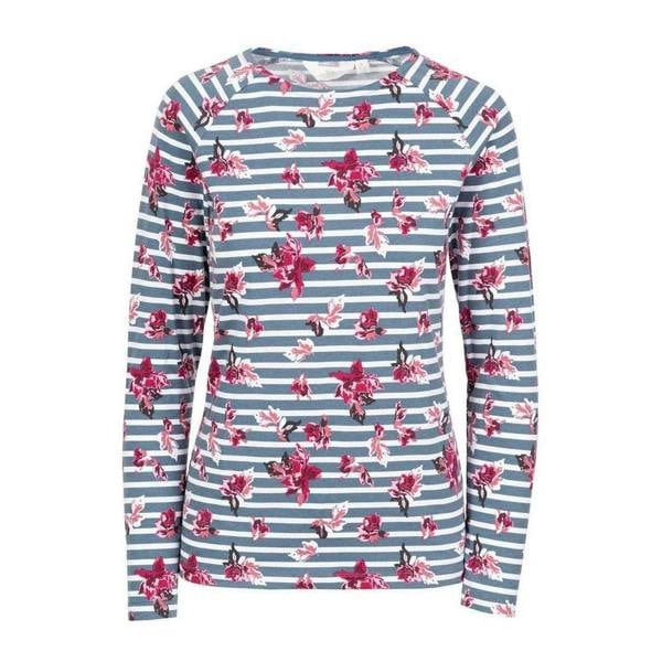 Trespass Womens/Ladies Floral Stripe Yarn Dyed Top - White - 