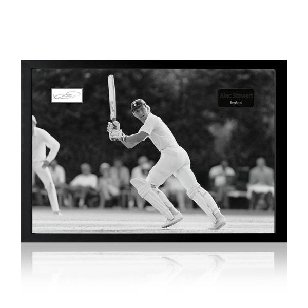 Alec Stewart Signed England Cricket Cut Iconic Frame