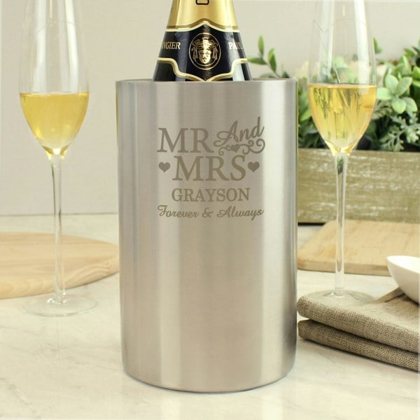Personalised Memento Company Personalised Mr & Mrs Wine Cooler