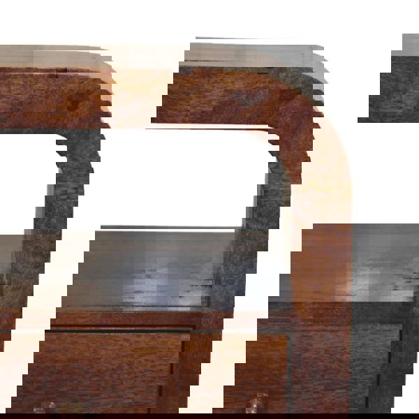 Artisan Furniture Darcy Chestnut Nightstand with Drawer and open shelf