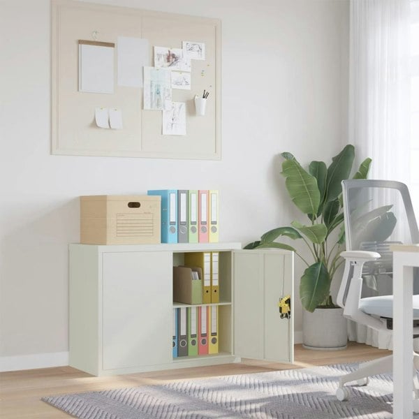 Berkfield File Cabinet Light Grey 90x40x70 cm Steel