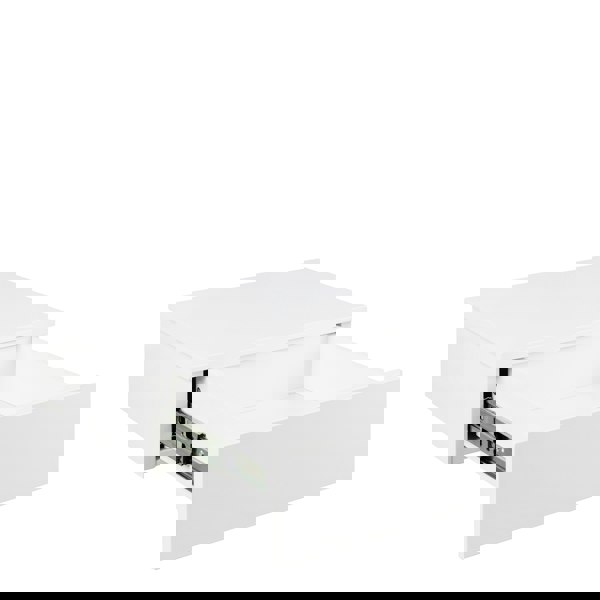 Furniture To Go Avignon Square Bedside Table with 1 Drawer in White