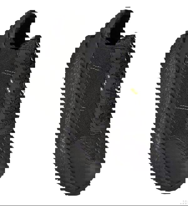 TOWORKFOR Zero All Mens/Womens S3S Safety Toe/Midsole Trainers, black safety shoes with reinforced toe and midsole for enhanced ankle support and protection.