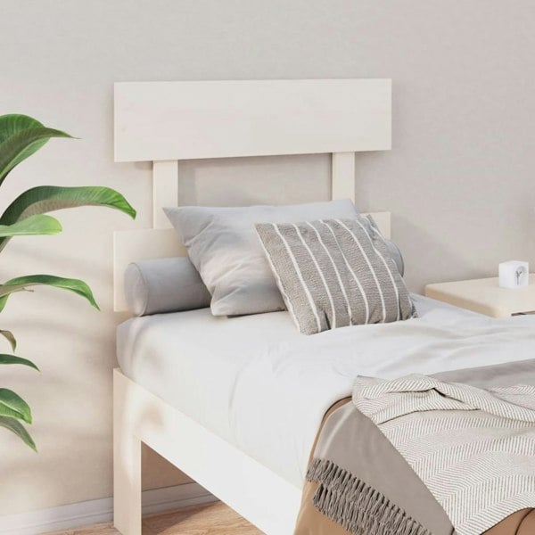 Berkfield Bed Headboard White 93.5x3x81 cm Solid Wood Pine