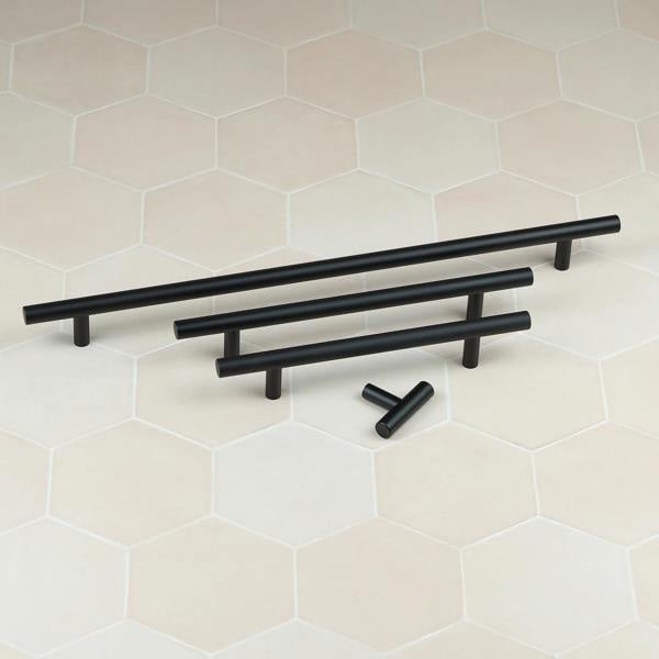 Handle & Home Matt Black T-Bar Handles