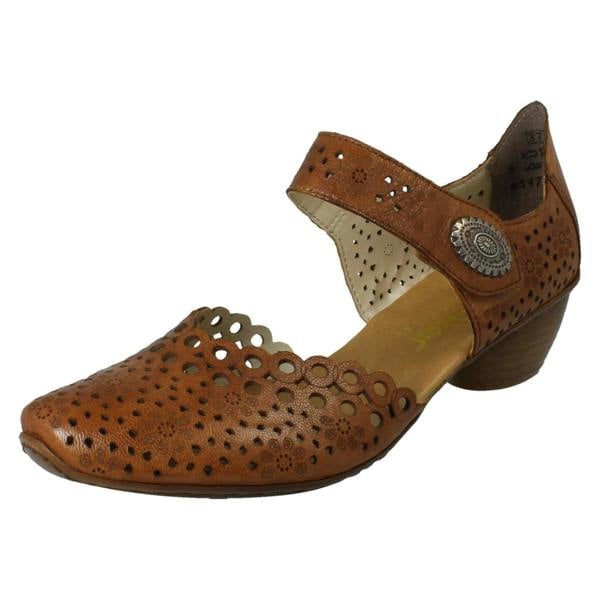 Rieker Ladies Rieker Punched Detailed Summer Shoes 43753