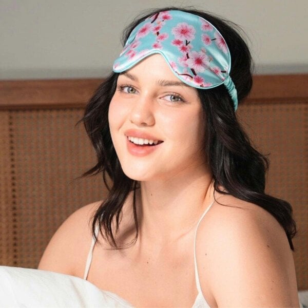 SMUG Satin Sleep Mask - Cherry Blossom Print