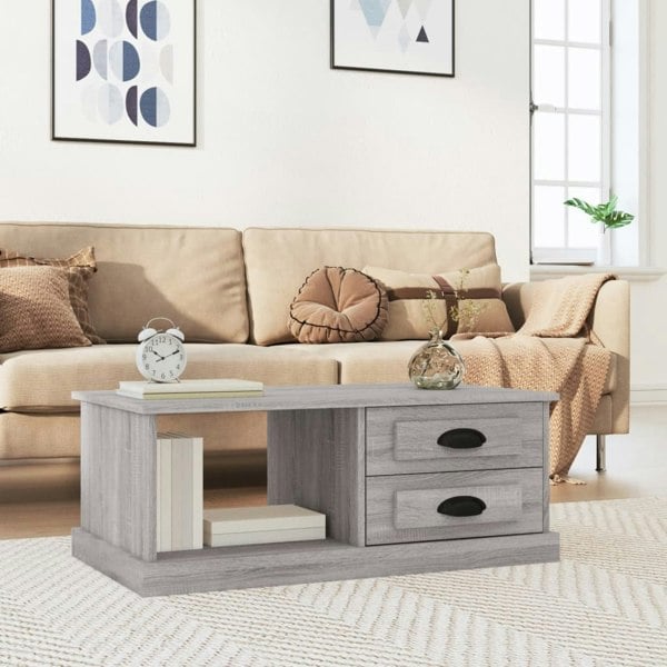Berkfield Coffee Table Grey Sonoma 90x50x35 cm Engineered Wood