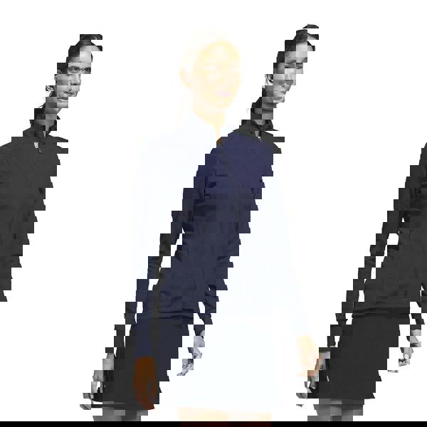 Adidas Womens/Ladies Performance Textured Full Zip Jacket - Collegiate Navy - 