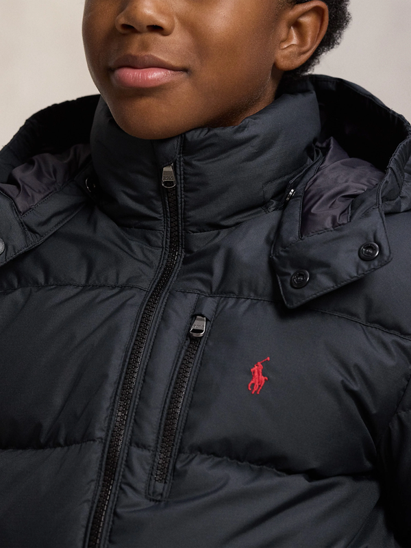 Ralph Lauren Kids Boys Down Padded Puffer Jacket in Black