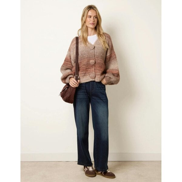Blue Vanilla Stripe Pattern Cardigan