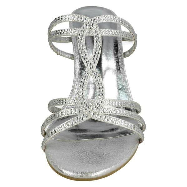 Anne Michelle Ladies Anne Michelle Slip On Mid Heel Sandal