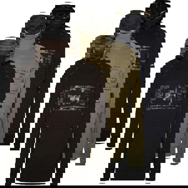 JCB Horton Mens Trade Work Pull Over Sweat Shirt Hoodie