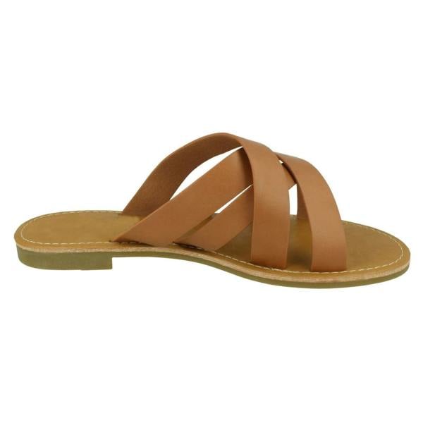 Savannah Ladies Savannah Wide Fitting Flat Strappy Mules F00387