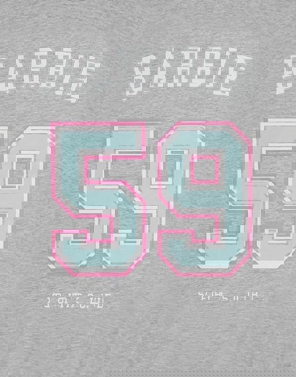 Barbie Womens Grey 59 Night Dress Short Sleeve Nightdress