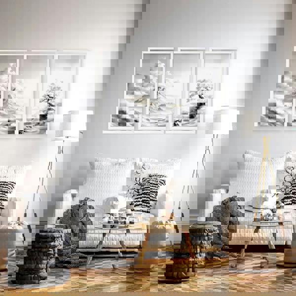 Modern Living Room Wall Decor | Set of 3 Asian Inspired Wall art Prints