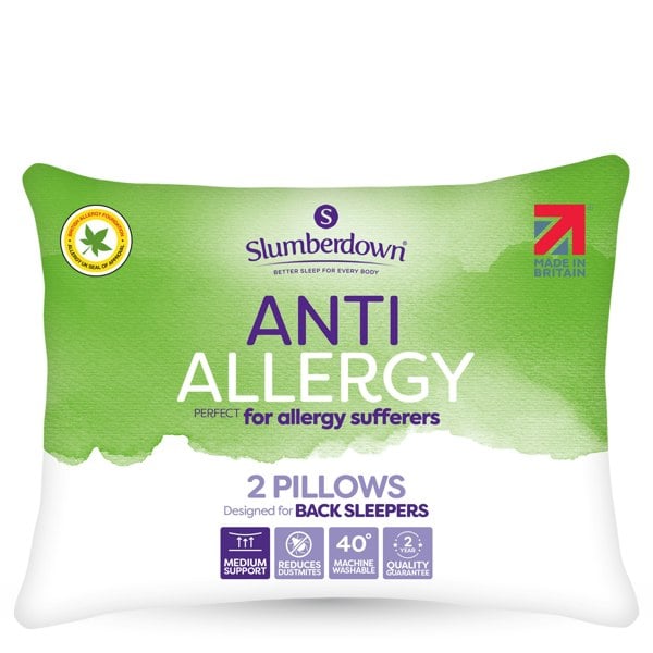 Slumberdown Anti Allergy Medium Support Pillow