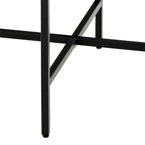 Wyld Haus Odense Black Izmir Round Side Table Metal Legs