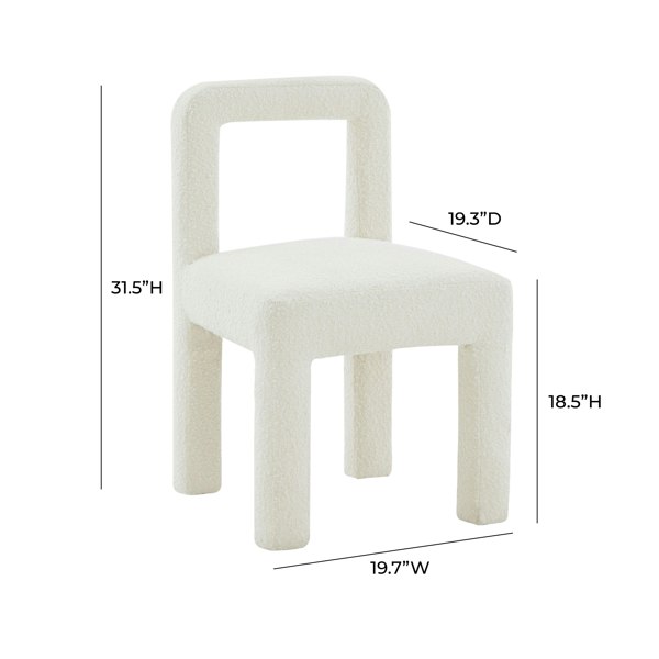 Furniture Edit Hazel Cream Boucle Dining Chair