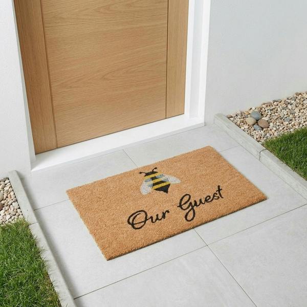 Garden Greatness Bee Our Guest Natural Coir Doormat