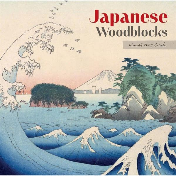 Japanese Woodblocks Calendar 2027, Wall Calendars, Month To View, Art, Gift