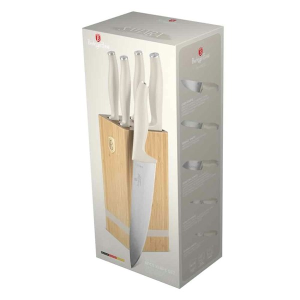 6 pcs knife set with BAMBOO stand Berlinger Haus BH2973