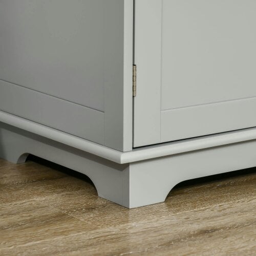 Wyld Haus Totoro Grey Sideboard With Natural Top 3 Doors 3 Drawers 3 Shelves