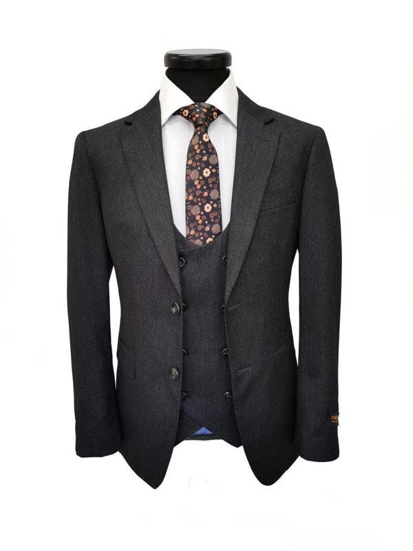 Charcoal 3-Piece Slim Fit Suit
