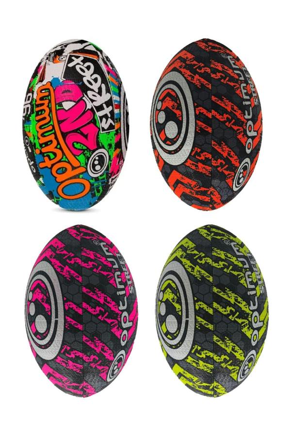 Street Rugby Ball Range – Midi to Size 5, 4 Designs - Optimum