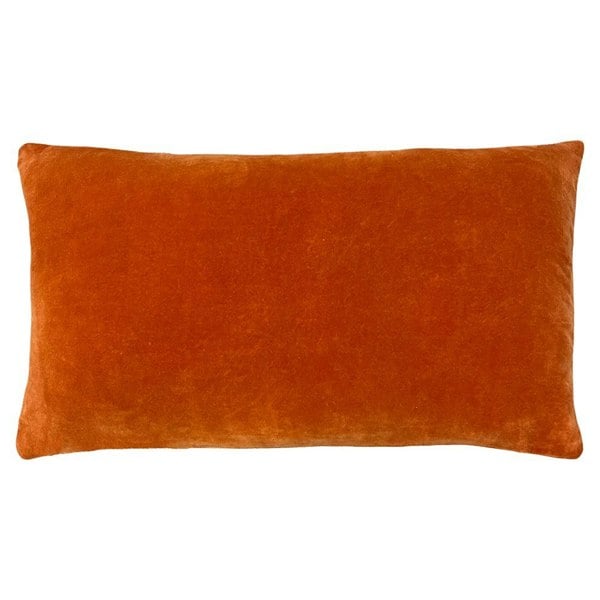 Furn Mangata Velvet Rectangular Cushion Cover - Orange