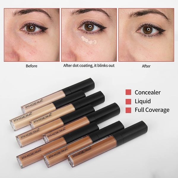 Phoera Full Coverage Liquid Concealer Matt Finish Flawless Concealer