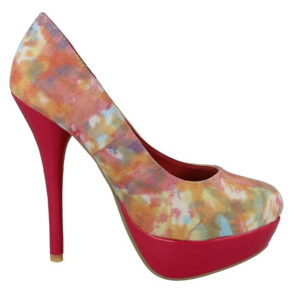 Spot On Ladies Spot On Heeled Platform Court Shoe
