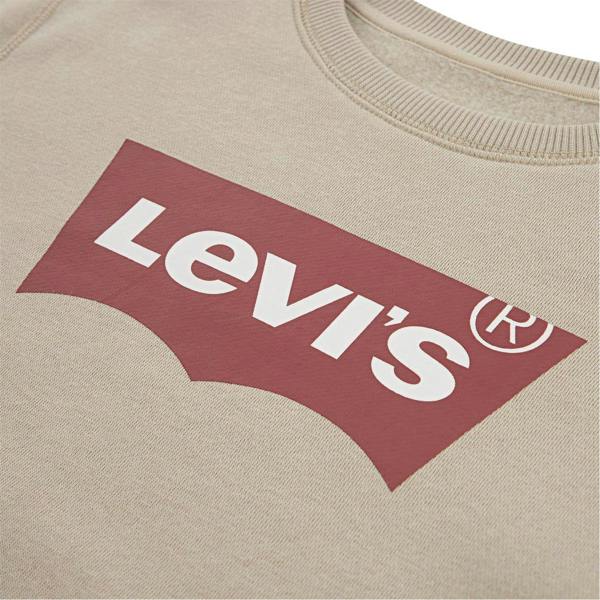 Levis Childrens/Kids Batwing Logo Crew Neck Sweatshirt - White/Red - 