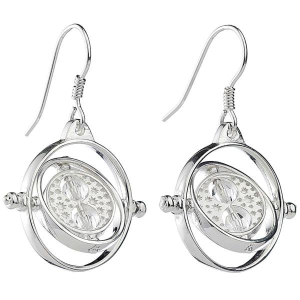 Harry Potter sterling silver Time Turner Drop Earrings with crystals