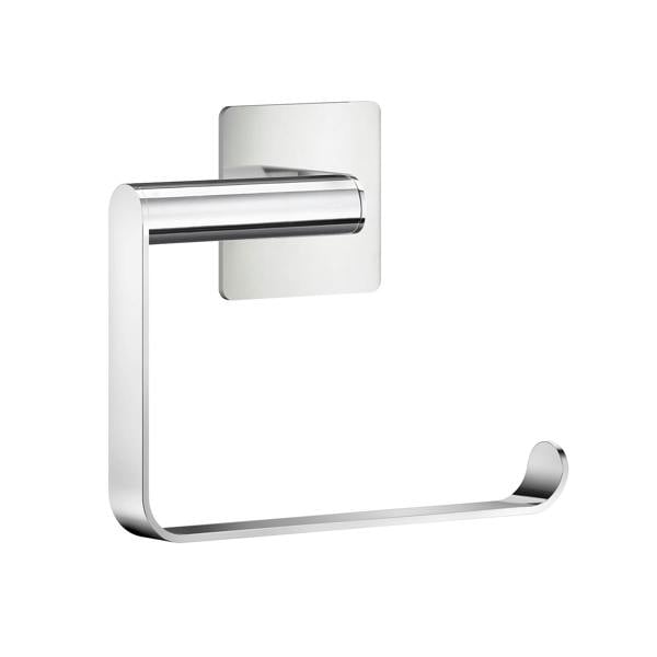 Polished stainless steel toilet roll holder