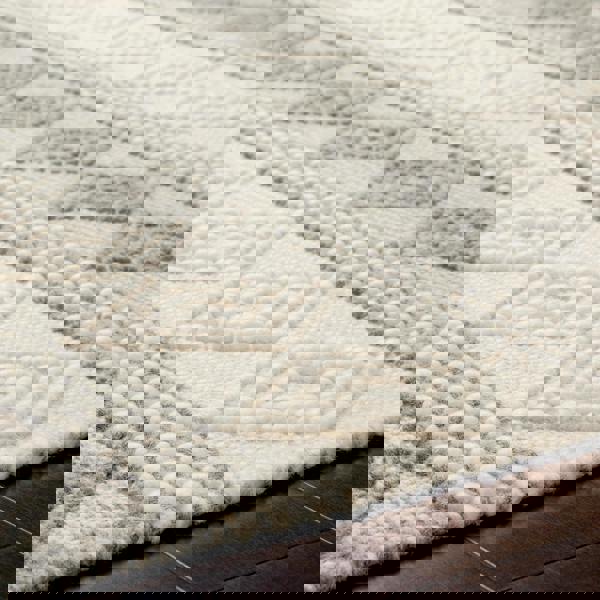 Livabliss Hygge-Hand Woven Charcoal White Wool Cottage Rug