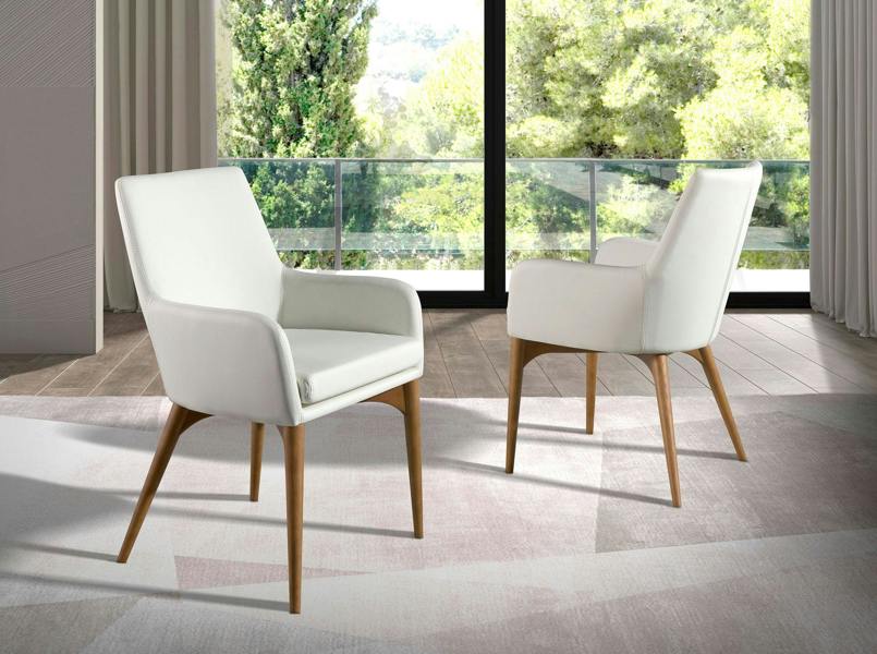 Angel Cerdá White Leatherette Chair 4006